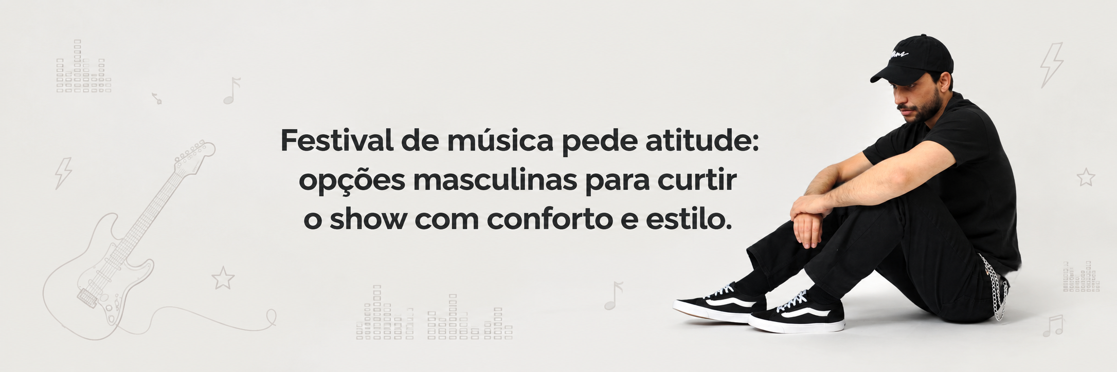 Festival de música pede atitude: opções masculinas para curtir o show com conforto e estilo.