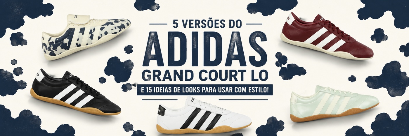 5 versões do Adidas Grand Court LO e 15 ideias de looks para usar com estilo!