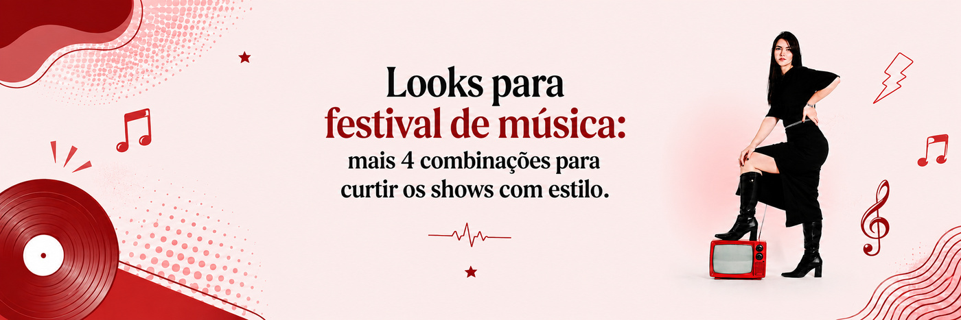 Looks para festival de música: mais 4 combinações para curtir os shows com estilo.