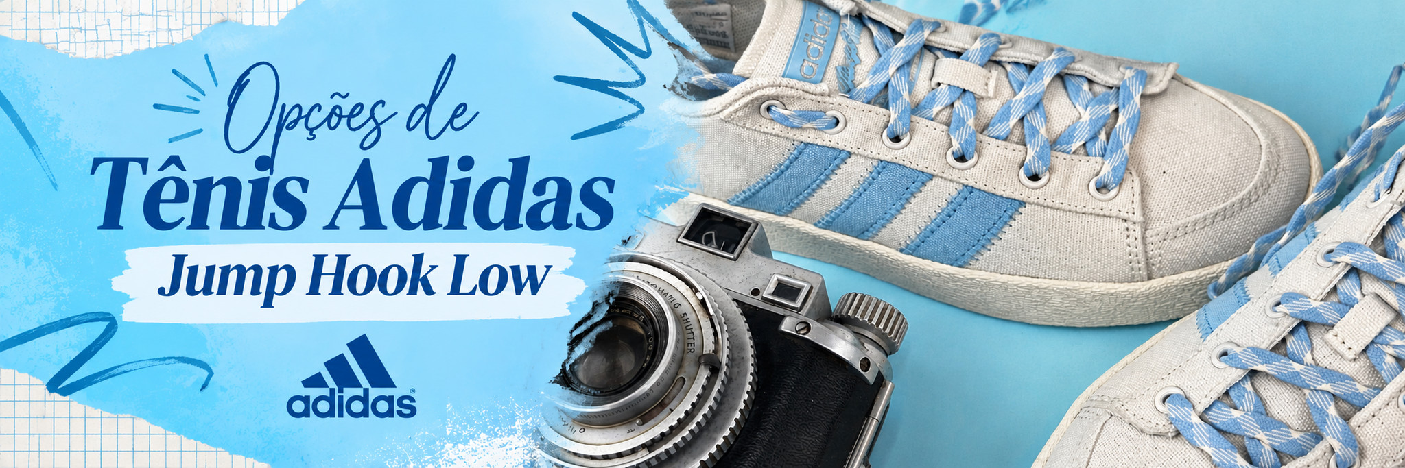 Tênis Adidas Jump Hook Low: escolha sua combinação favorita entre quatro opções com atitude!